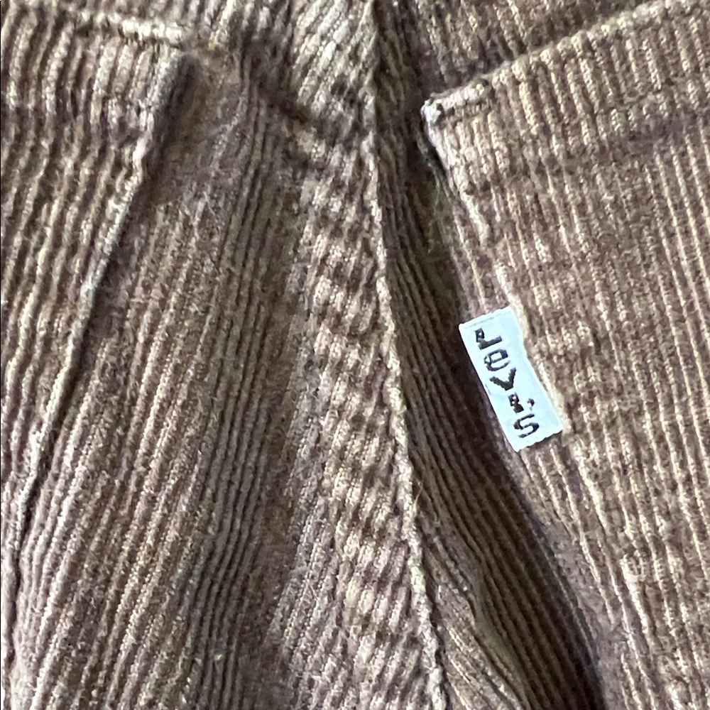 Vintage Levi's Brown Corduroy Flare Leg Pants W25 L32 - Picture 4 of 8